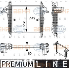 Інтеркулер (радіатор охолоджування) MAN 8ML 376 728-701 (HELLA)